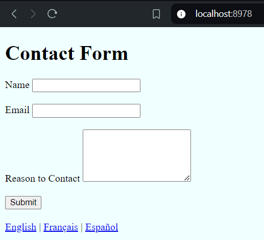 Default Locale English look