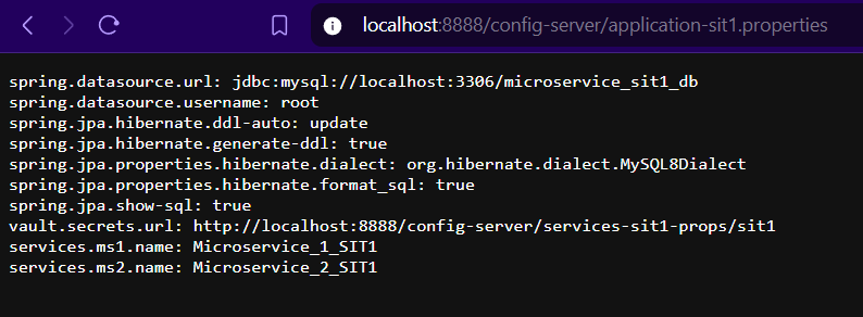 http://localhost:8888/config-server/application-sit1.properties