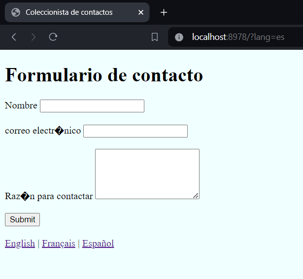 Switching Locale to spanish